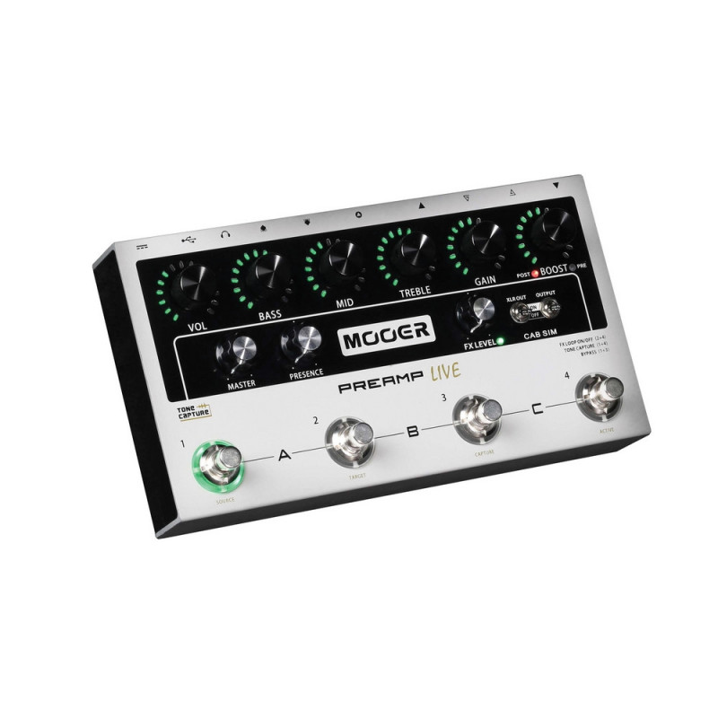 Pedal MOOER PREAMP LIVE Preamplificadora digital