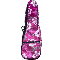 Funda Ukelele Soprano Woodi Floral Rosa