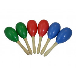 Maracas de Plástico Samba Escolar Rojo